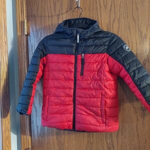 Black And Red 6/7 Puffer Winter Coat Jacket ZEROXPOSUR